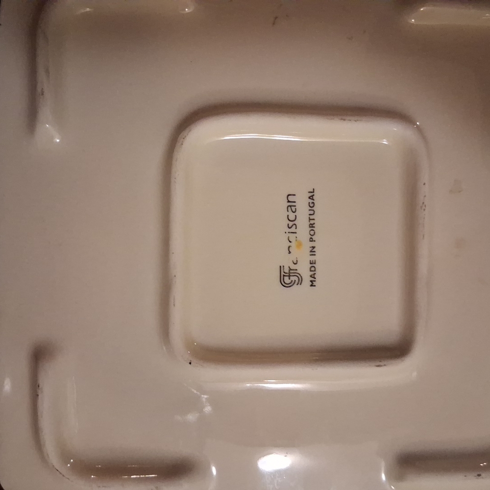 Franciscan Cream Dinnerware Plate with Glossy Finish
